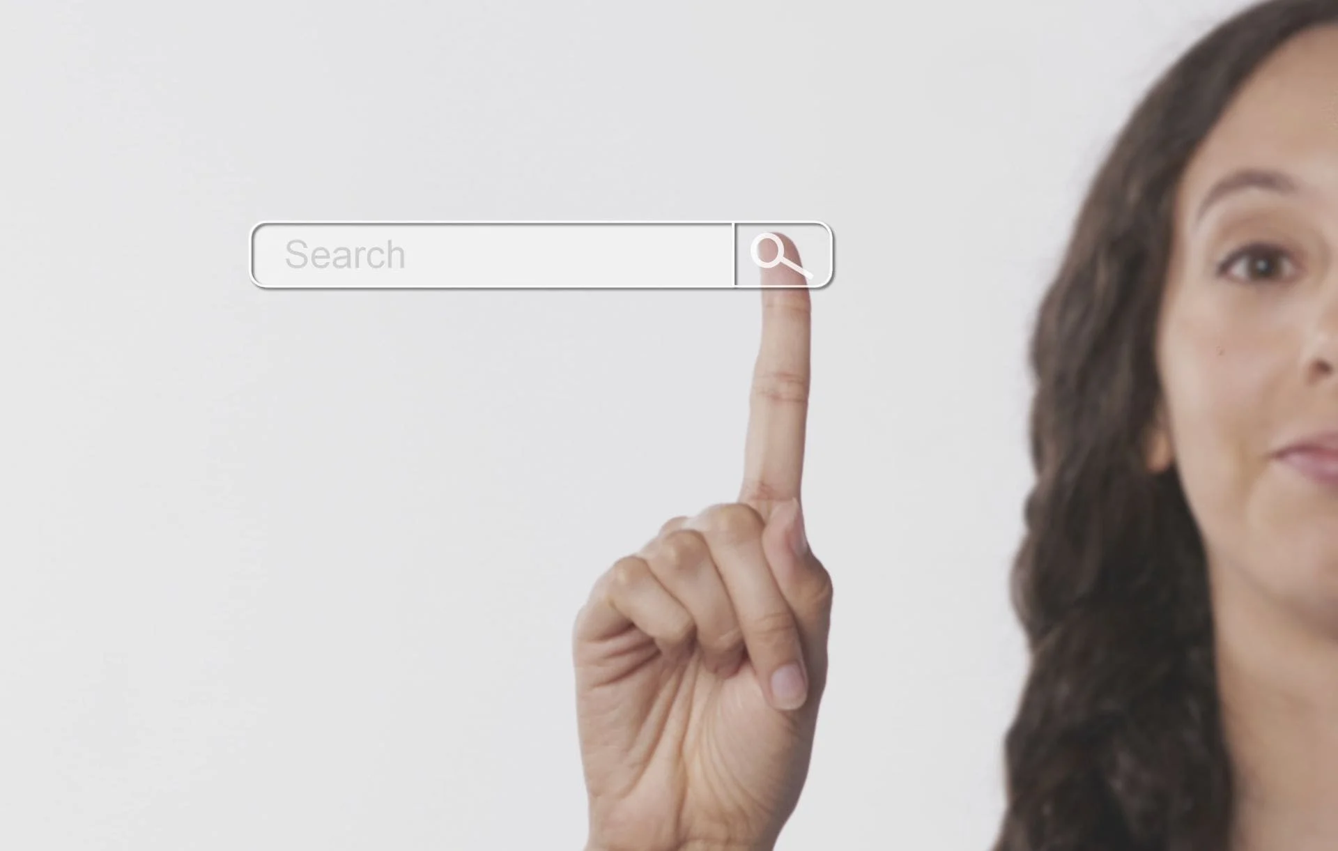 Search box being selected by user